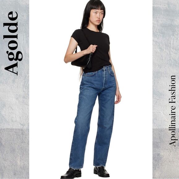 Agolde Denim - AGOLDE 90’s Pinch Waist High Rise Straight Leg Organic Denim Blue Jeans Size 34